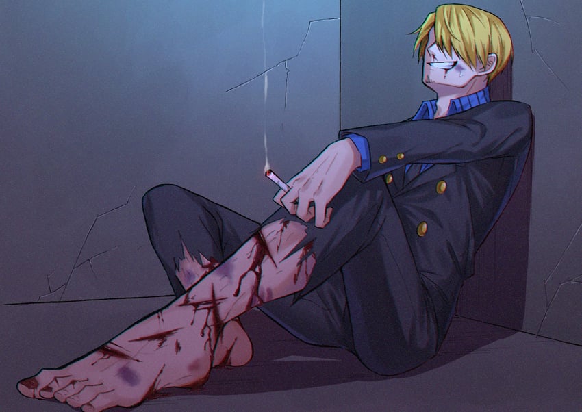 sanji (one piece and 1 more) drawn by sorase_(srsrs_000)