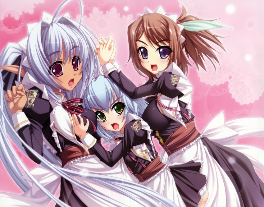 luiana drawers, sakura yuki, and angolmois (zettai maou) drawn by yatsuha_kanan
