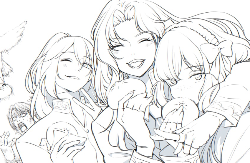 ishmael, hong lu, gregor, and rodion (project moon and 1 more) drawn by maki_maki_(makimakipoipoi)