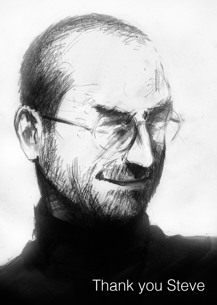 steve jobs (real life) drawn by yorugata_(yorugata24)