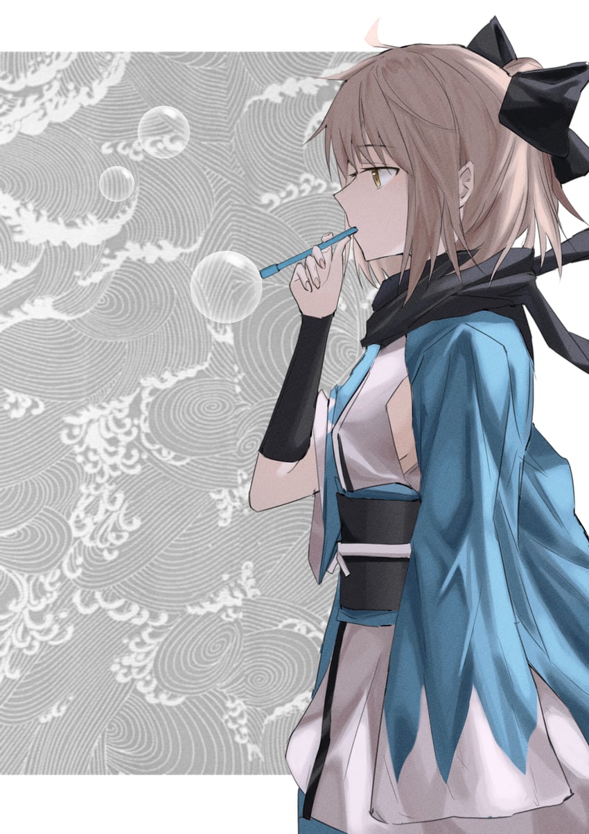 okita souji (fate and 2 more) drawn by yunkkker