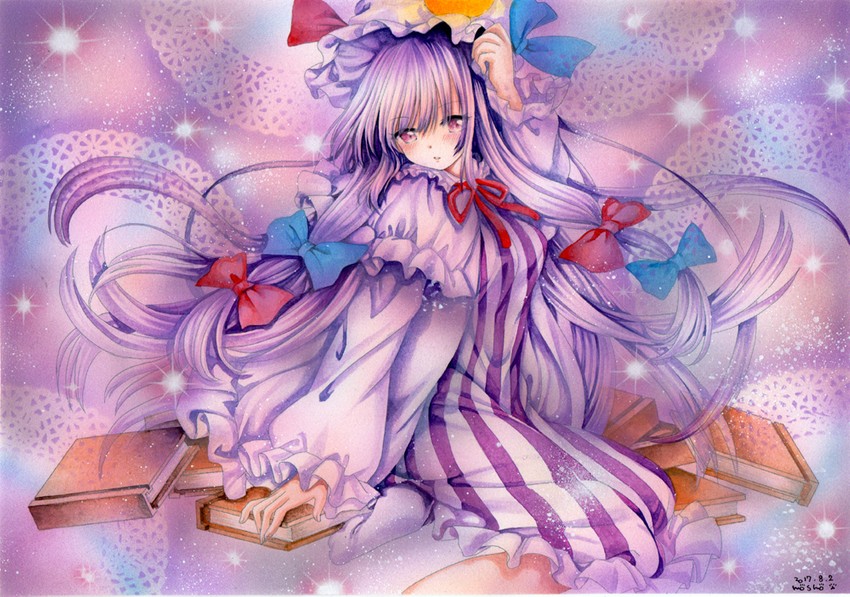 patchouli knowledge (touhou) drawn by mosho