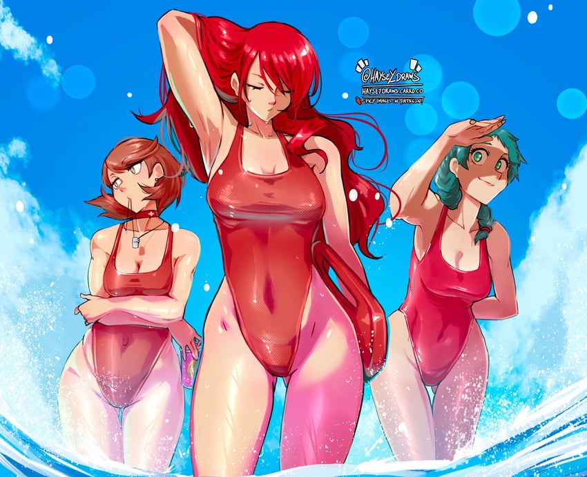 takeba yukari, kirijou mitsuru, and yamagishi fuuka (persona and 2 more) drawn by haysey