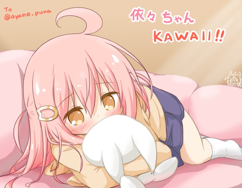blonde dog girl and ii (original) drawn by ri-net