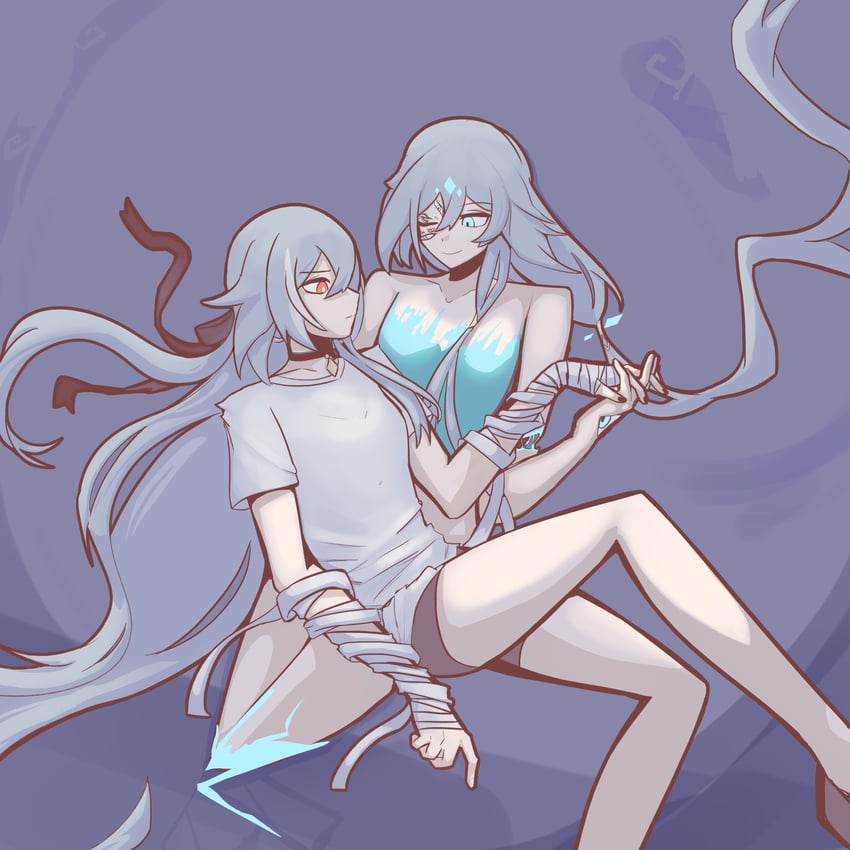 fu hua and herrscher of sentience (honkai and 1 more) drawn by ceoofyatta