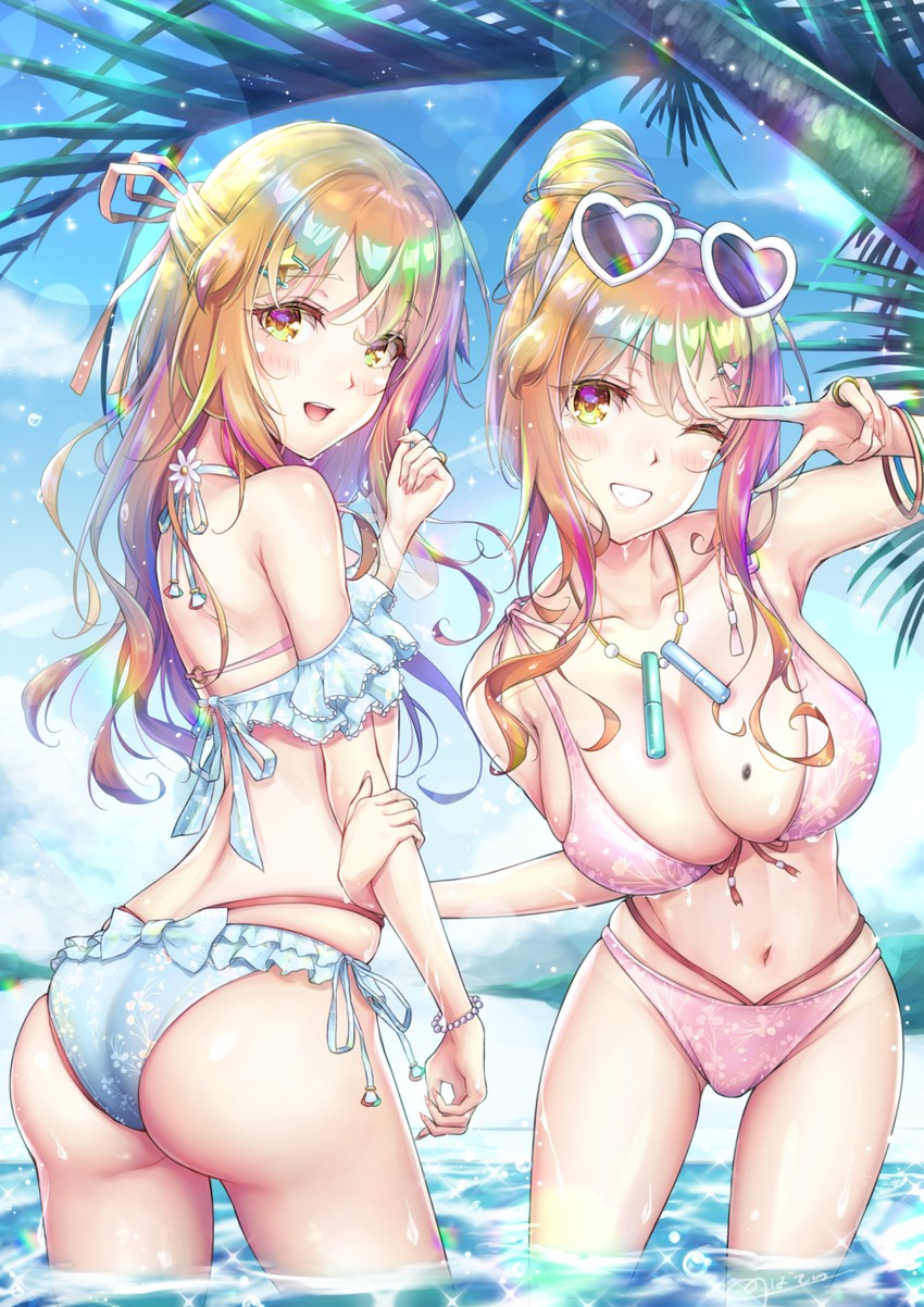 natsusora wakana and natsusora aona (original) drawn by novady