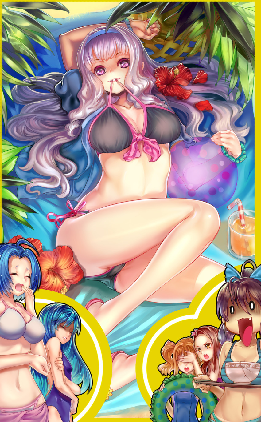 kisaragi chihaya, shijou takane, minase iori, ganaha hibiki, takatsuki yayoi, and 1 more (idolmaster) drawn by yimingyang