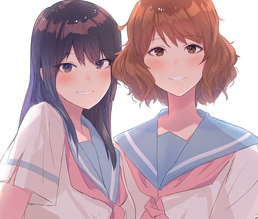 oumae kumiko and kousaka reina (hibike! euphonium) drawn by 14sai_bishoujo_(shoutarou)