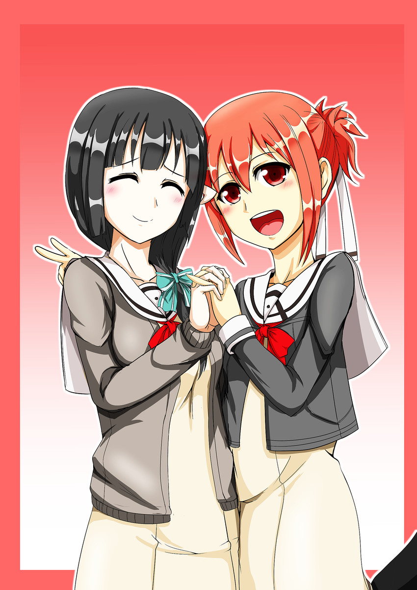 yuuki yuuna and tougou mimori (yuusha de aru and 1 more) drawn by bon_(pixiv518591)