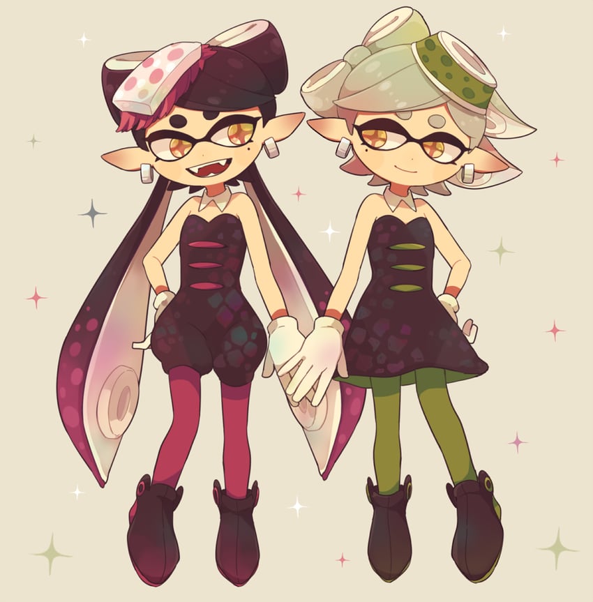 callie and marie (splatoon and 1 more) drawn by ma-to