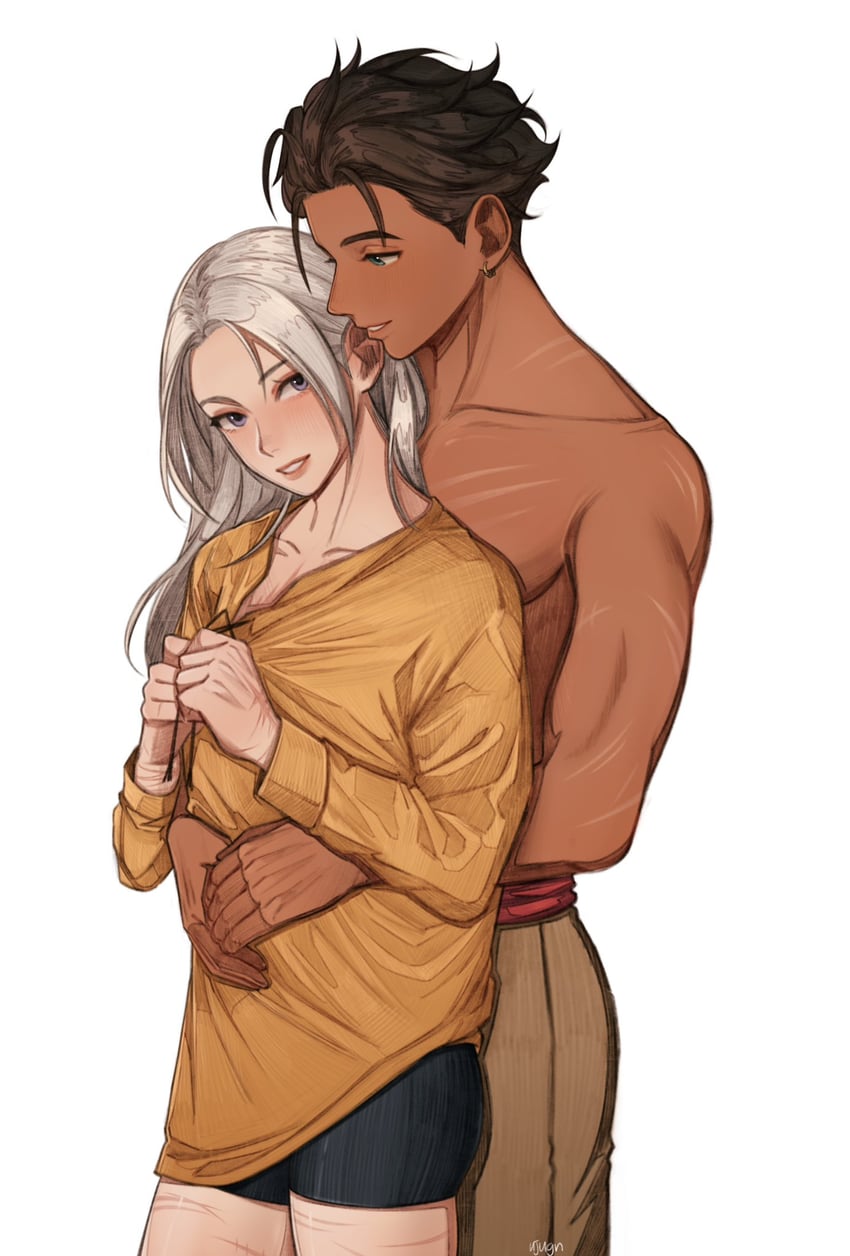 edelgard von hresvelg and claude von riegan (fire emblem and 1 more) drawn by ujugn