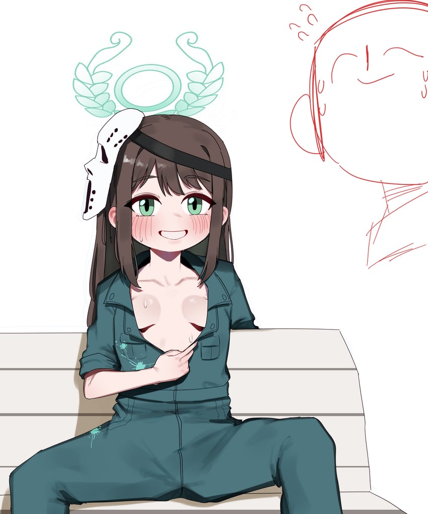 sensei, doodle sensei, and airi (blue archive and 1 more) drawn by lulubelleiii