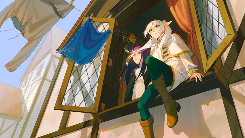 frieren and fern (sousou no frieren) drawn by shannon_xie