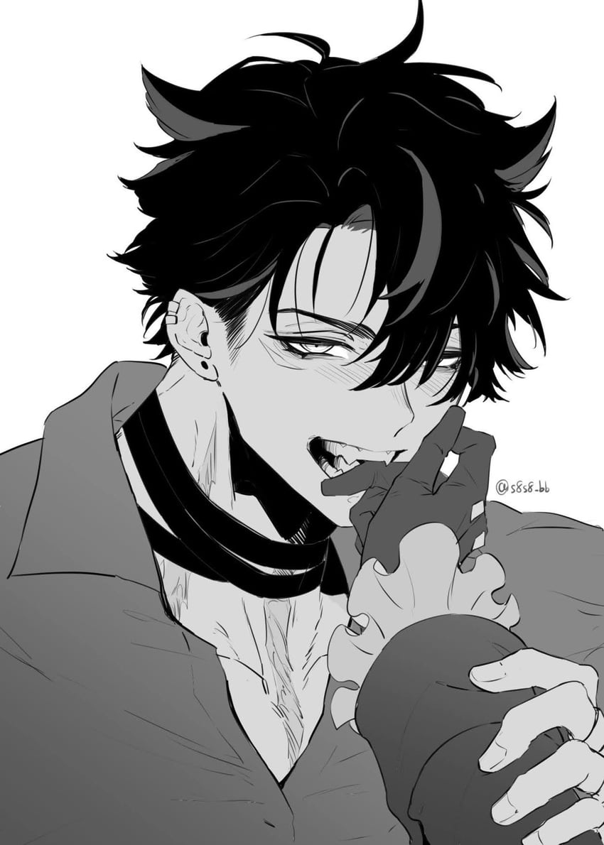 neuvillette and wriothesley (genshin impact) drawn by chimi_(s8s8_bb)