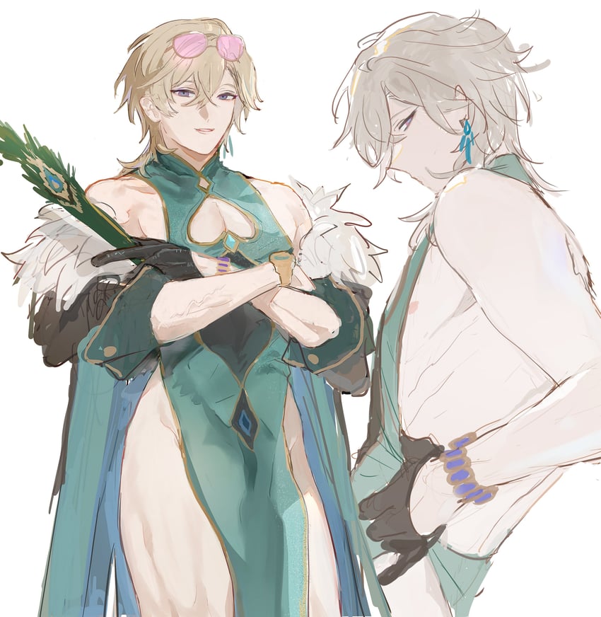 aventurine (honkai and 1 more) drawn by dal-gi