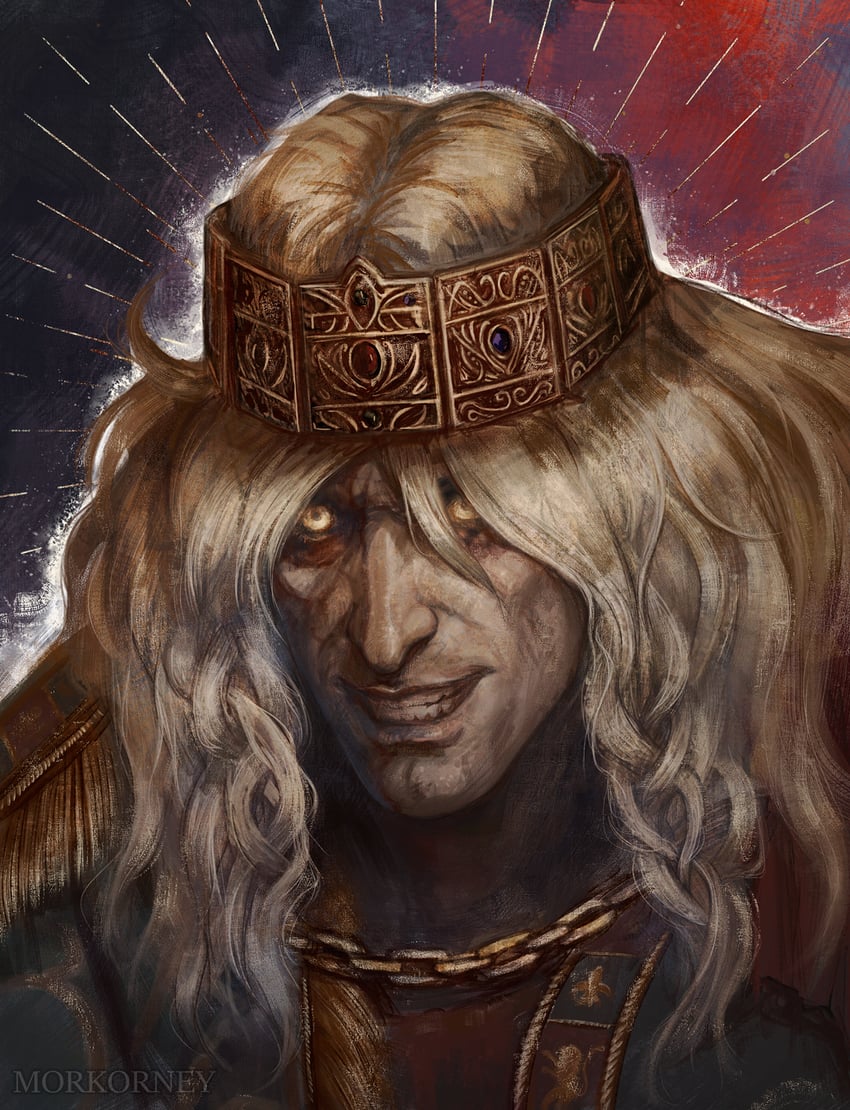 godrick the grafted (elden ring) drawn by morkorney