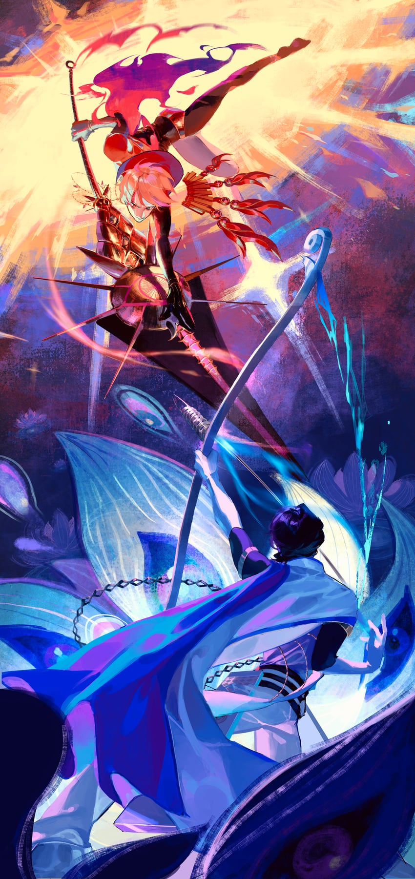 karna and arjuna (fate and 1 more) drawn by sailin