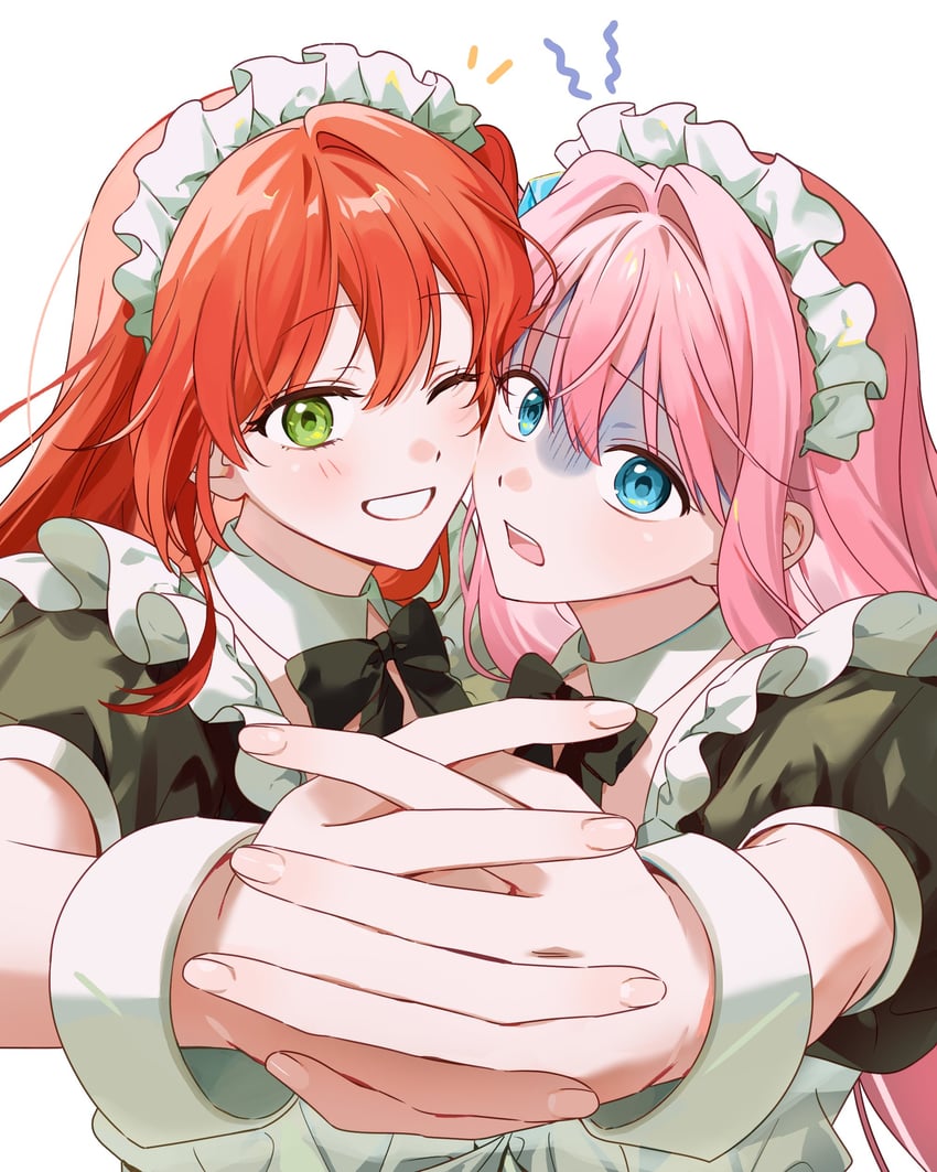 gotoh hitori and kita ikuyo (bocchi the rock!) drawn by hearty_0125