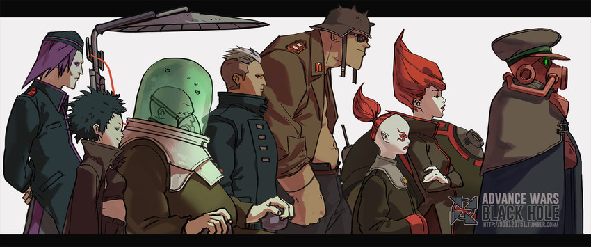 lash, hawke, jugger, flak, kindle, and 4 more (advance wars and 1 more) drawn by fisher903