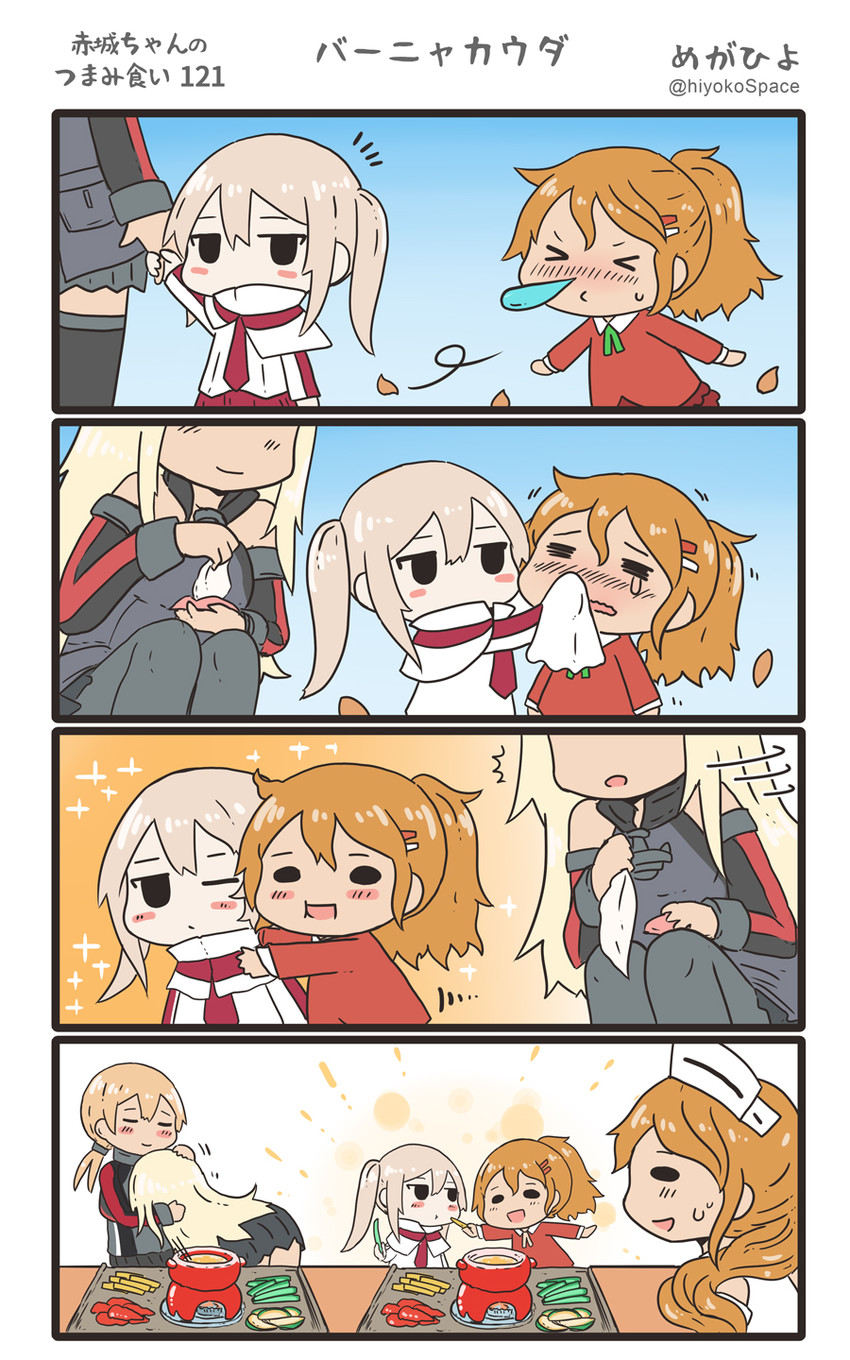 prinz eugen, bismarck, graf zeppelin, littorio, and aquila (kantai collection) drawn by megahiyo