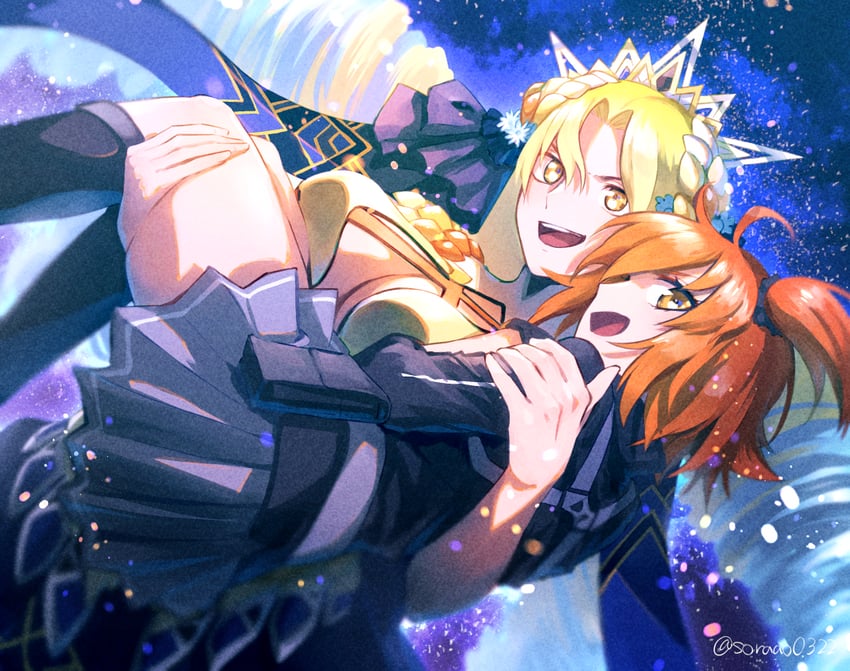 fujimaru ritsuka and astraea (fate and 1 more) drawn by soraao0322