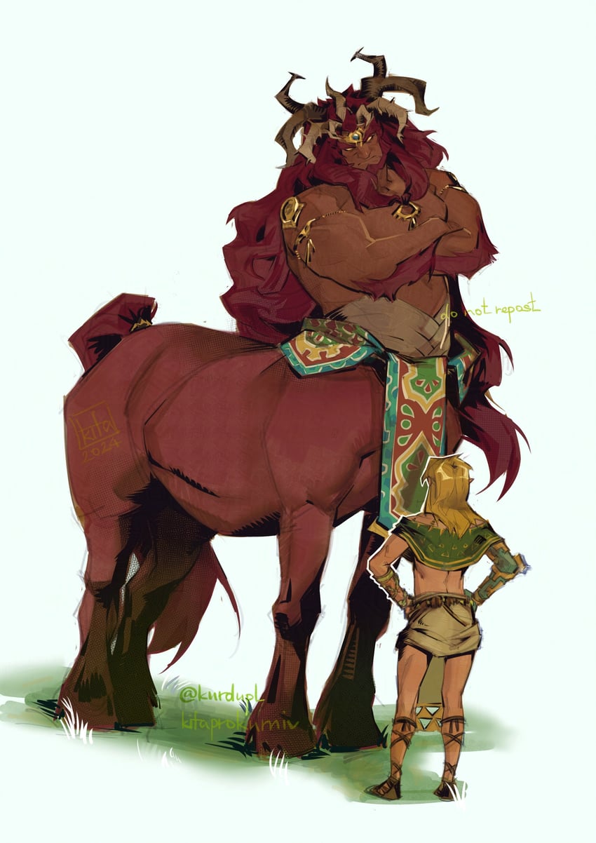 link and ganondorf (the legend of zelda) drawn by kurdupl