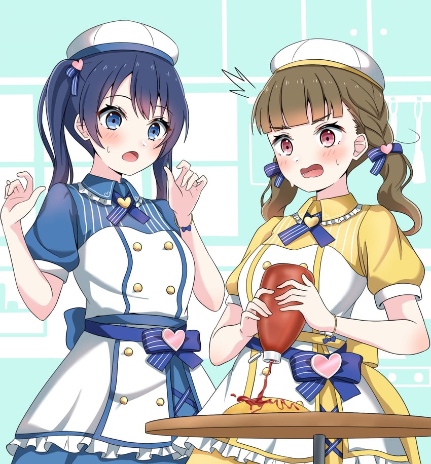 murano sayaka and kachimachi kosuzu (love live! and 2 more) drawn by katanashi_(ktnsh_popu)