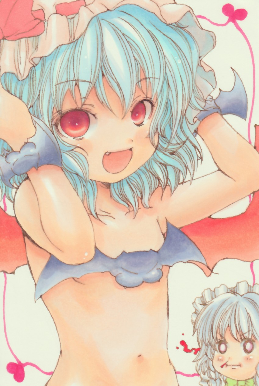 remilia scarlet and izayoi sakuya (touhou) drawn by nishina_masato