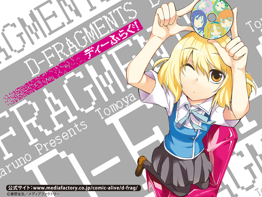 karasuma chitose, takao, shibasaki roka, kazama kenji, mizukami sakura, and 1 more (d-frag!) drawn by haruno_tomoya