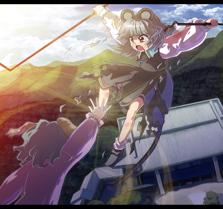 nazrin and kasodani kyouko (touhou) drawn by syope