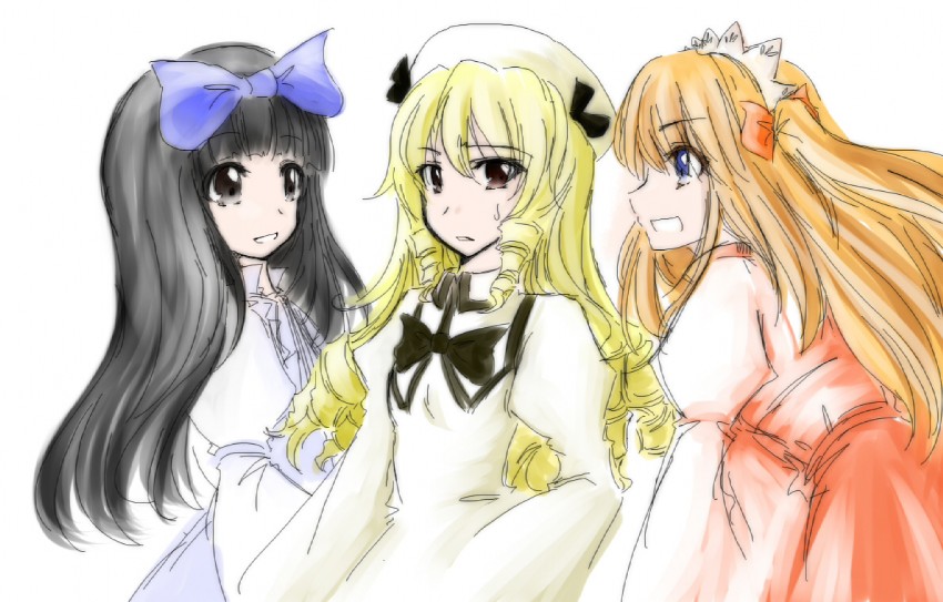 star sapphire, luna child, and sunny milk (touhou) drawn by milksea