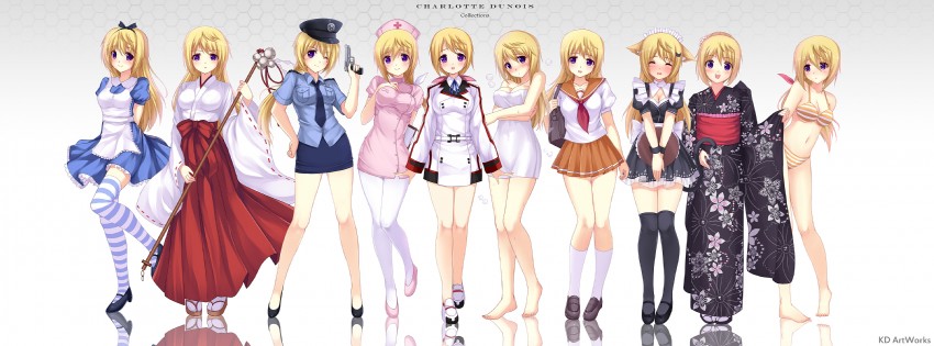 alice and charlotte dunois (alice's adventures in wonderland and 1 more) drawn by caidychen