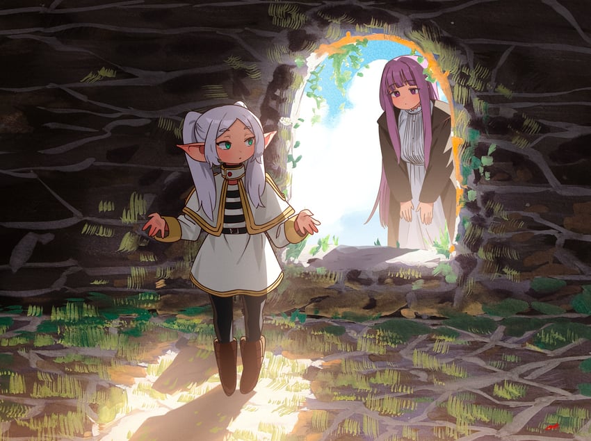 frieren and fern (sousou no frieren) drawn by ryusei_hashida