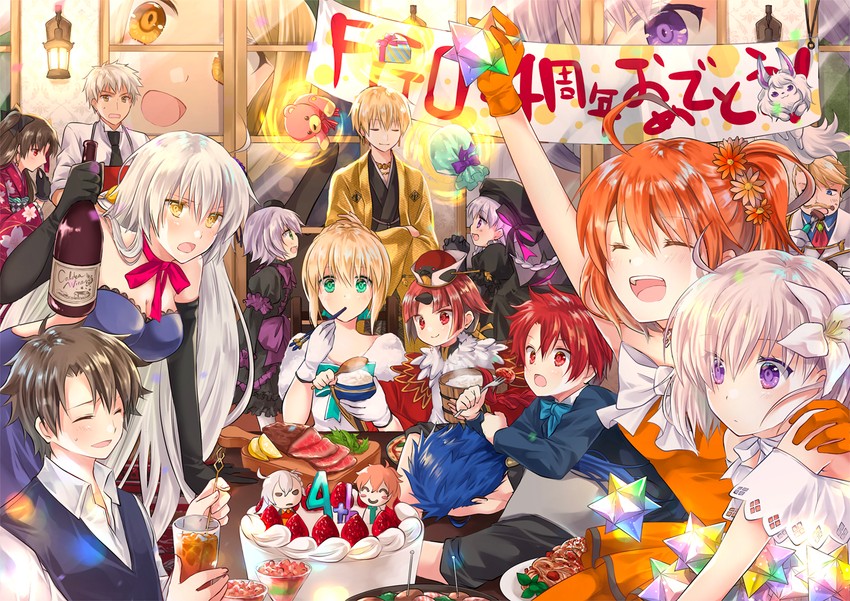 artoria pendragon, saber, mash kyrielight, fujimaru ritsuka, jeanne d'arc alter, and 14 more (fate and 1 more) drawn by iroha_(shiki)