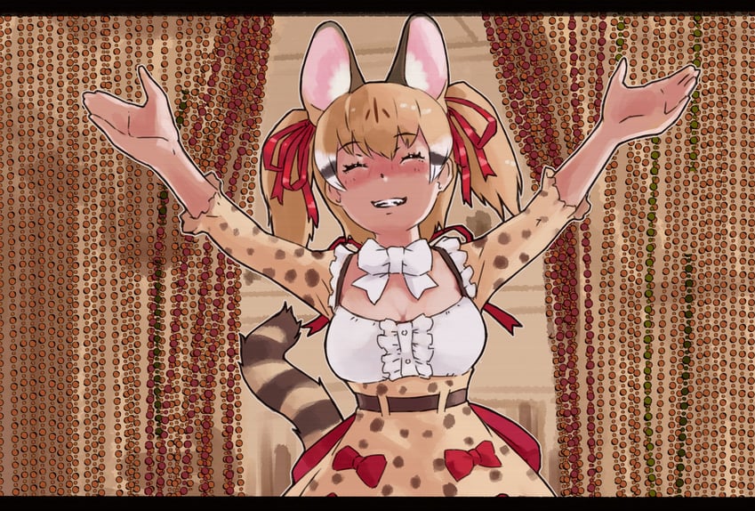 large-spotted genet (kemono friends and 1 more) drawn by toriny