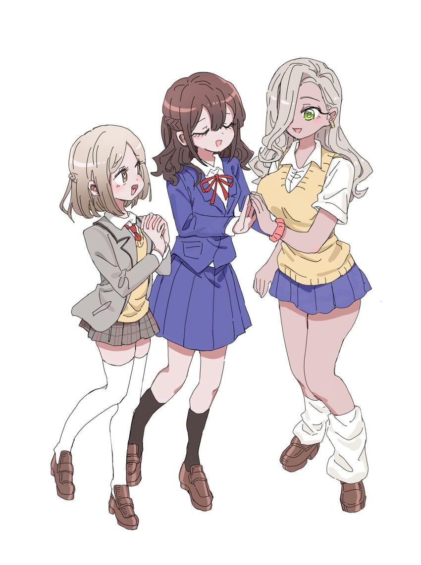 meido mei, meido mai, and kaho eira (kimi no koto ga dai dai dai dai daisuki na 100-nin no kanojo) drawn by dalidari27