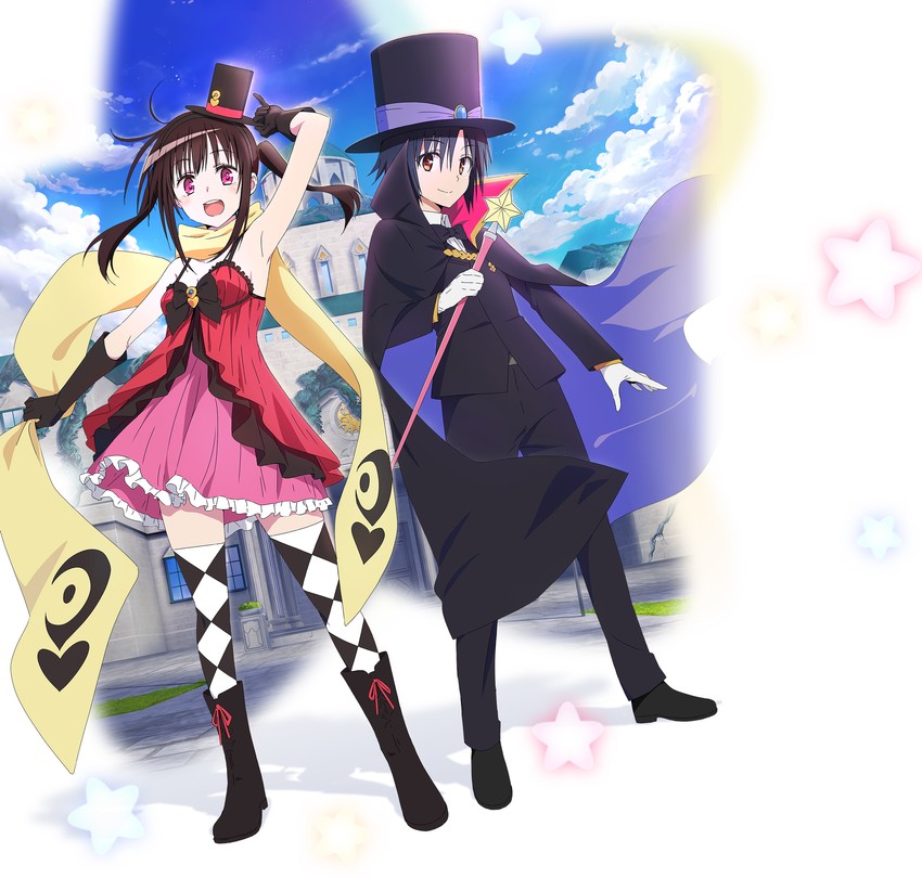 hoshisato kana and shiranui makoto (hatena illusion) drawn by nakano_ruizu