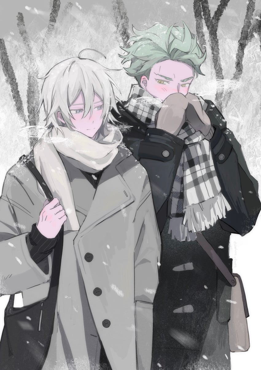 silver vanrouge and sebek zigvolt (twisted wonderland) drawn by salttt_twst