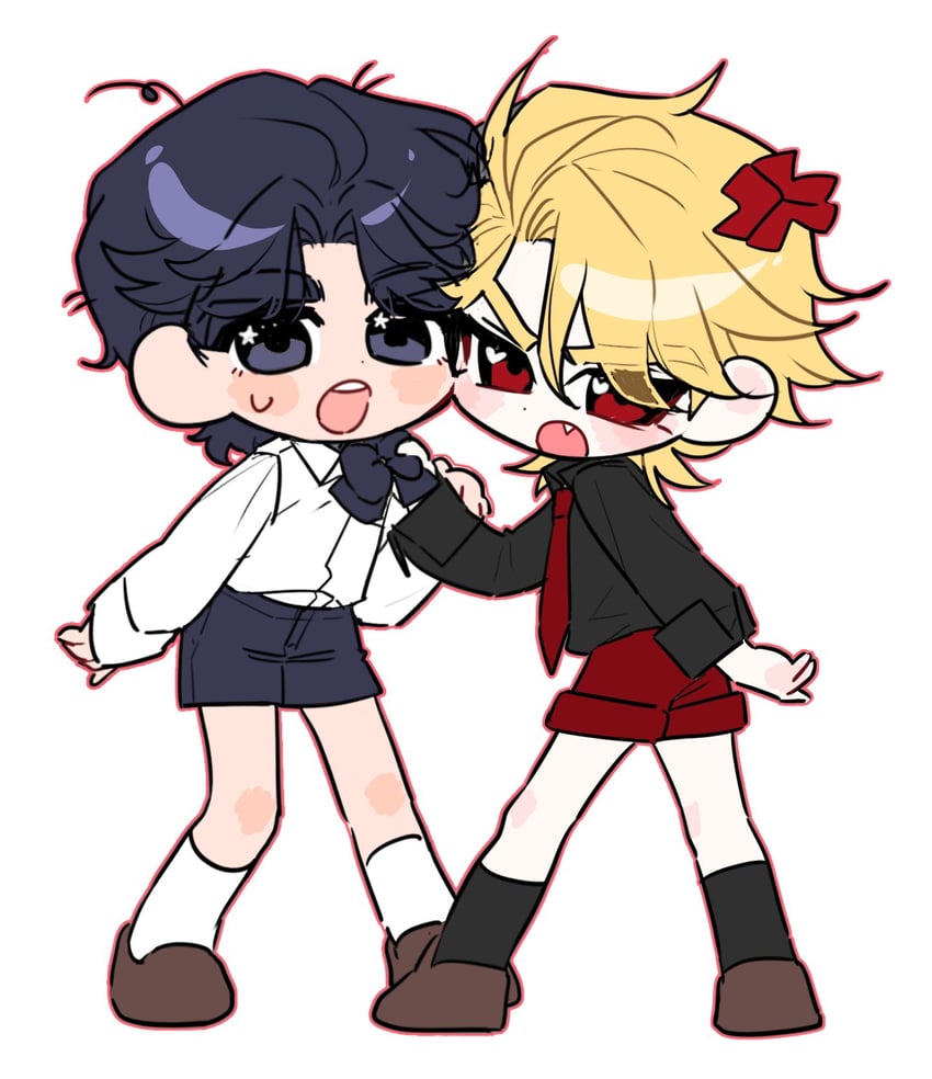 dio brando and jonathan joestar (jojo no kimyou na bouken and 1 more) drawn by 0wryyy
