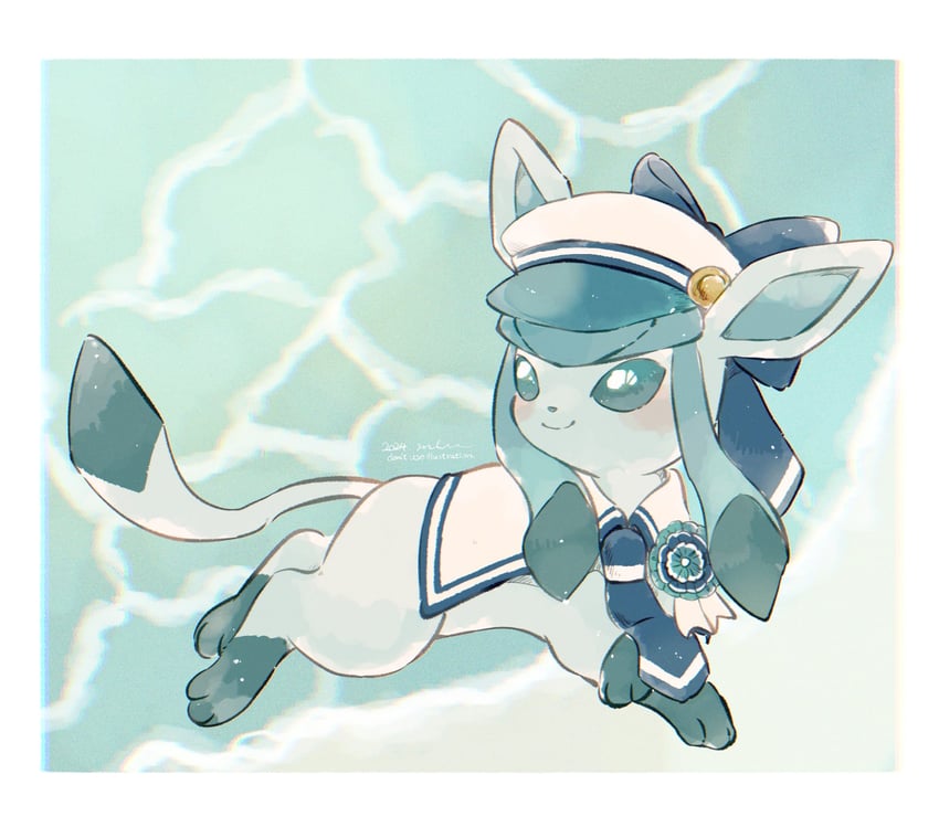 glaceon (pokemon and 1 more) drawn by mkt_(buizu-miki)