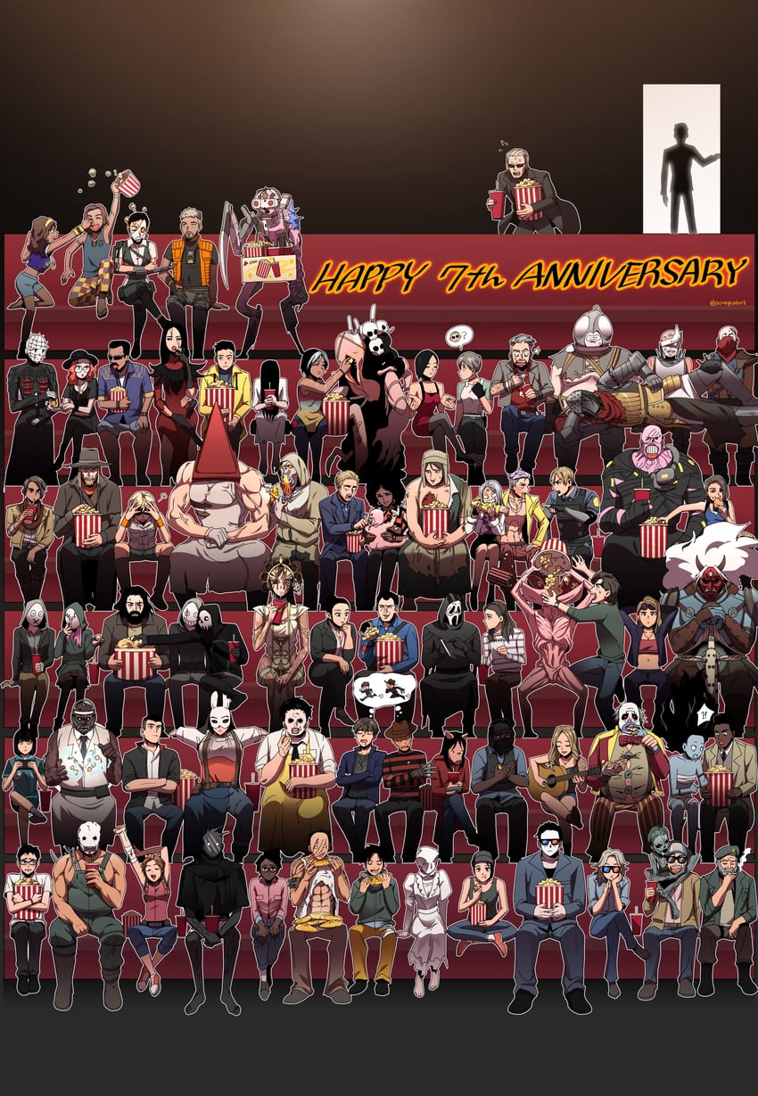 leon s. kennedy, jill valentine, yamamura sadako, ada wong, pyramid head, and 76 more (resident evil and 13 more) drawn by ourey