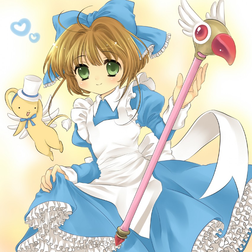 kinomoto sakura, alice, and kero (cardcaptor sakura and 1 more) drawn by hanabana_tsubomi