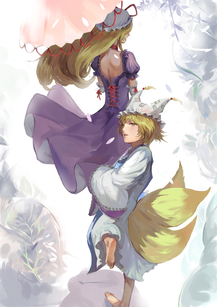 yakumo yukari and yakumo ran (touhou) drawn by jiliang_ji_ying