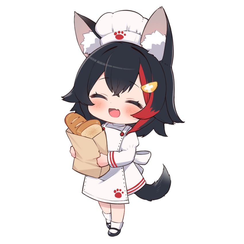 ookami mio (hololive and 1 more) drawn by kani_bonara