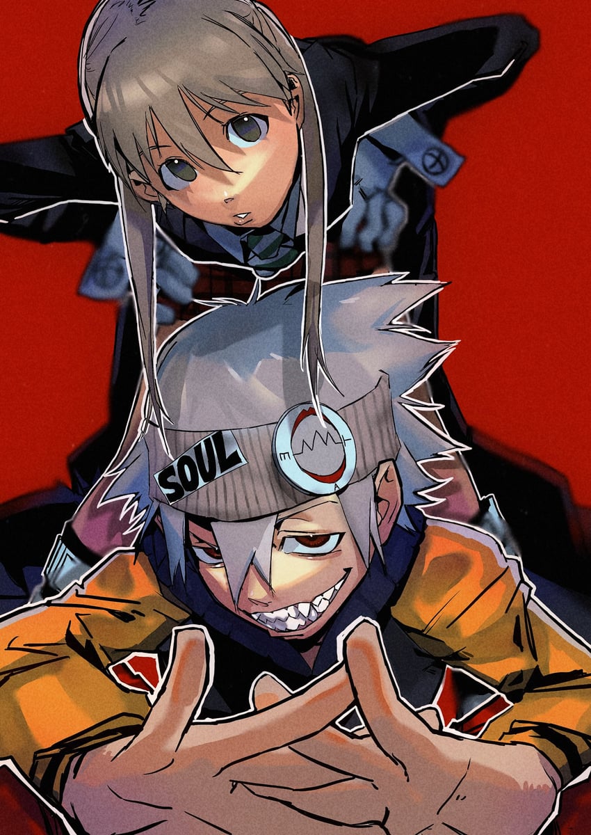 maka albarn and soul evans (soul eater) drawn by mocimocimanbo