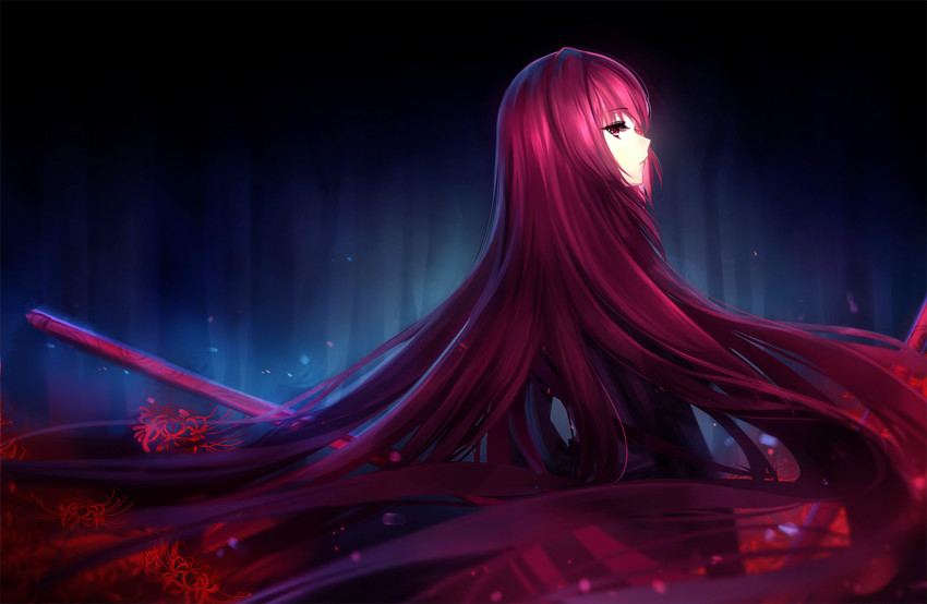 scathach (fate and 1 more) drawn by mallizmora