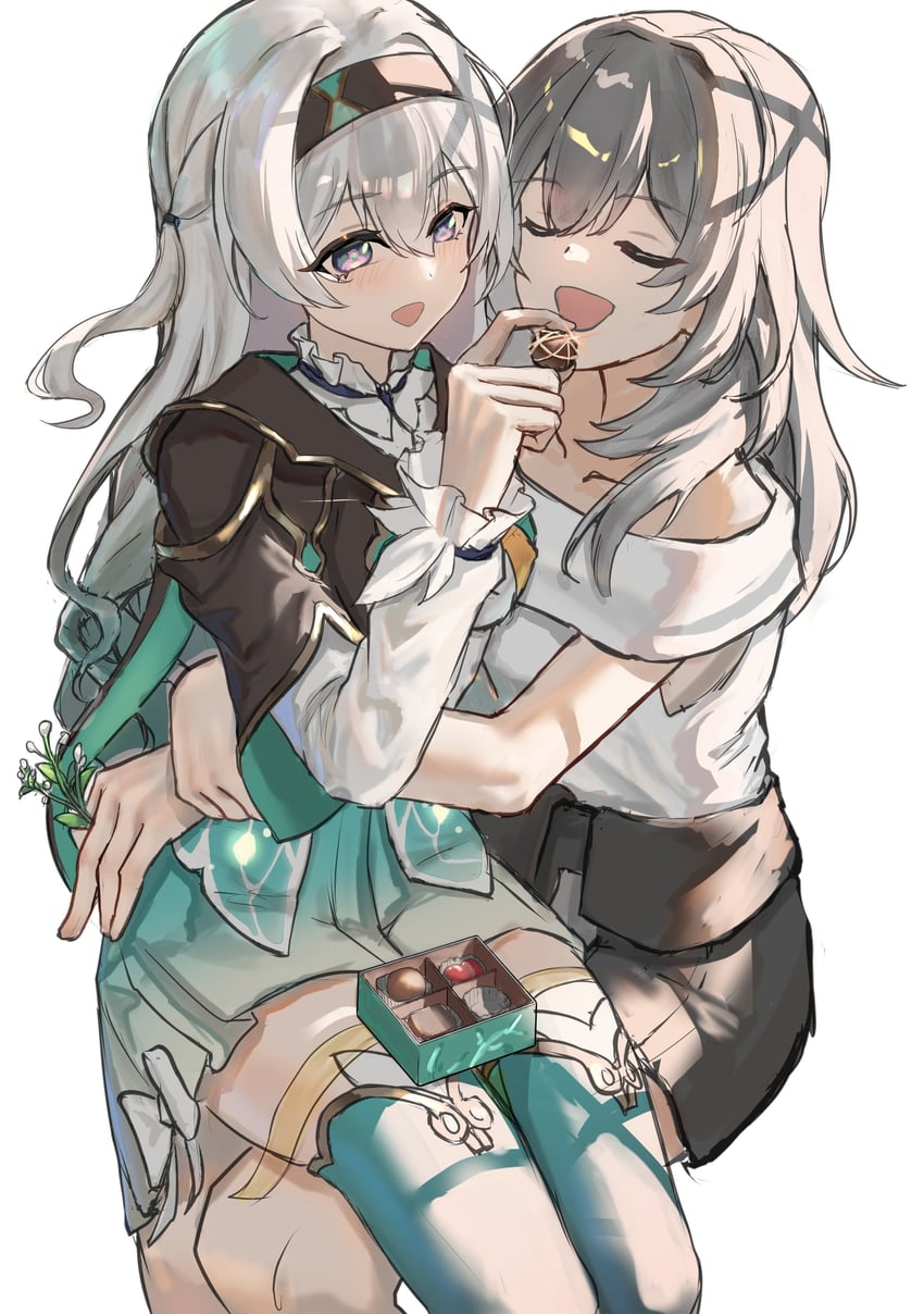 trailblazer, firefly, and stelle (honkai and 1 more) drawn by yukikamaboko