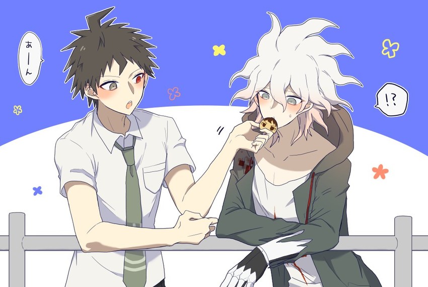 komaeda nagito and hinata hajime (danganronpa and 2 more) drawn by toke_(toke78r)