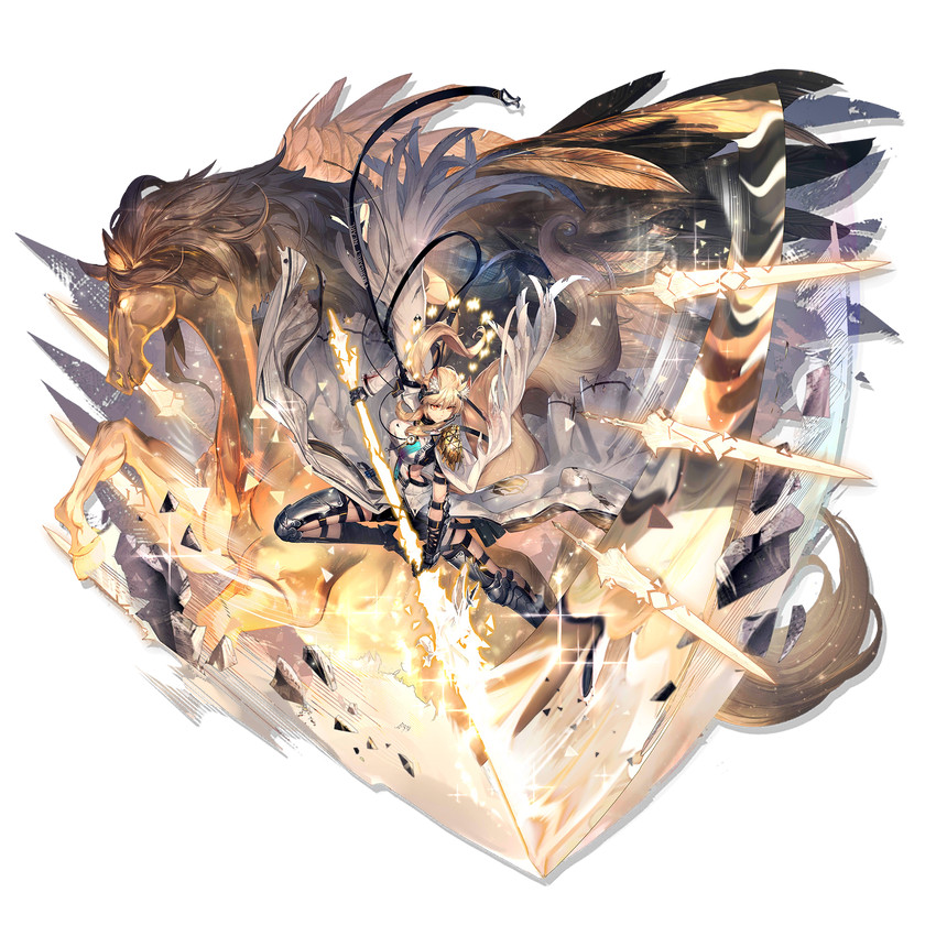 nearl and nearl the radiant knight (arknights) drawn by ryuuzaki_ichi