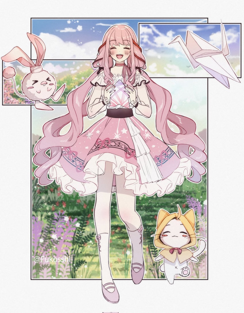 nikki, momo, and blushbunny (nikki and 1 more) drawn by fukosshi